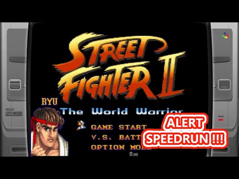 SPEEDRUN - RYU - STREET FIGHTER II THE WORLD WARRIOR - SUPER NINTENDO - FIRST ATTEMPT [15:24]