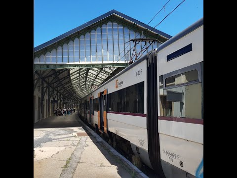 Viaje en tren Barcelona-Portbou-Cerbere (Francia). Train ride Barcelona-Portbou-Cerbere (France)