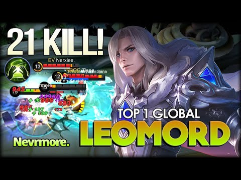 Side Lane 21 Kill. Frostborn Paladin Aggressive Play! Nevrmore. Top 1 Global Leomord - MLBB