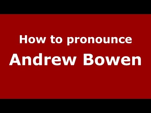 How to pronounce Andrew Bowen (American English/US)  - PronounceNames.com