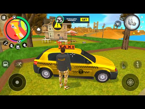 Vegas Crime Simulator (Taxi car Driving) | City Overview | Android Gameplay