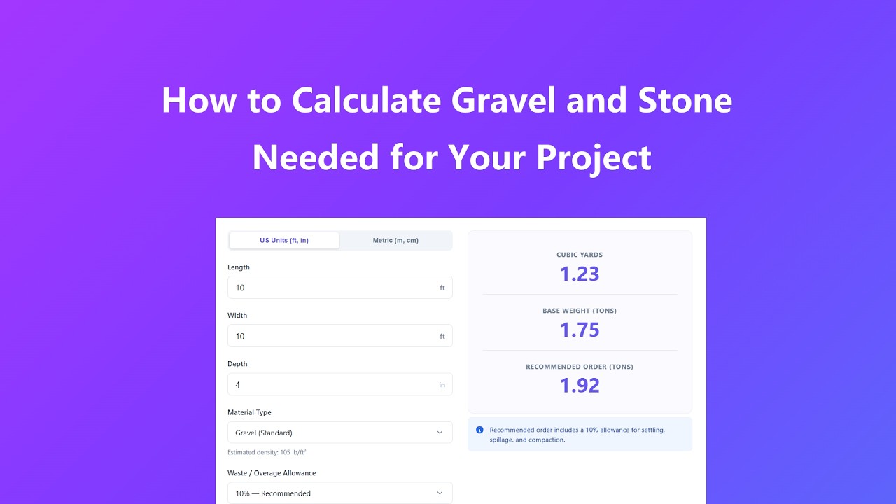How to use Stone Calculator - Video Tutorial