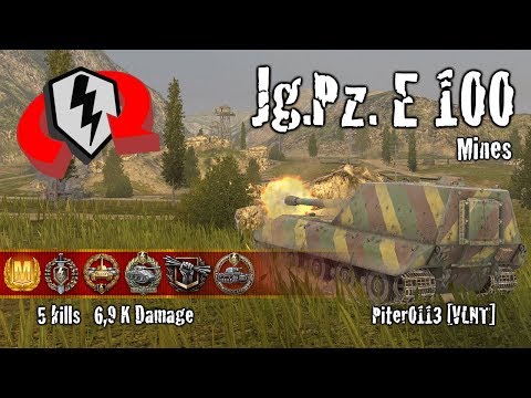 WoT Blitz Jg.Pz. E 100 - 5 Kills 6,9k Damage Replay