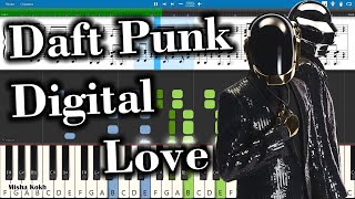 Daft Punk - Digital Love [Piano Tutorial | Sheets | MIDI] Synthesia