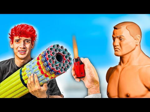 🧨Casi Muero explotando 1000 Peligrosos Fuegos Artificiales🧨