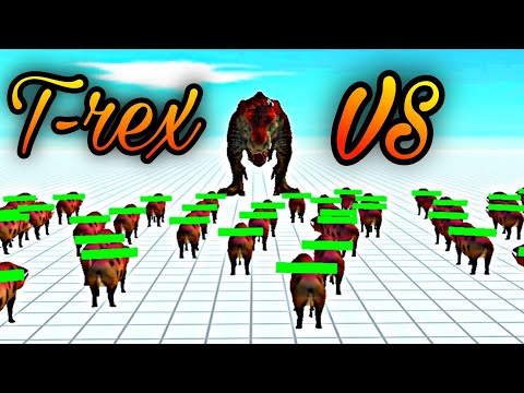 Army of PIGS vs T-rex - Animal Revolt Battle Simulator