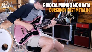 Video thumbnail for No Talking...Just Tones | Rivolta Mondo Mondata Burgundy Mist Metallic w/Gigbag by Peach Guitars