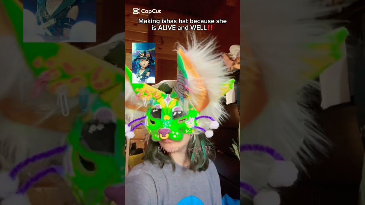 Making ishas hat:D #therian #furry #furries #arcane #cosplay #craft #diy #mask #catmask #alterhuman