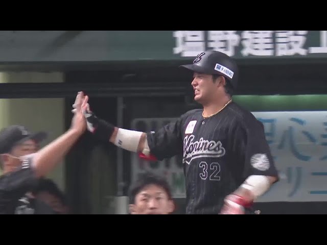 【5回表】ついに均衡崩れる!! マリーンズ・佐藤都志也 右中間スタンドへのソロホームランで先制に成功!! 2022年7月14日 埼玉西武ライオンズ 対 千葉ロッテマリーンズ