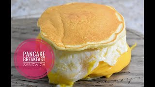 Pancake Breakfast Sandwich On A Flat Top Griddle - Flat Top Grill Breakfast Ideas