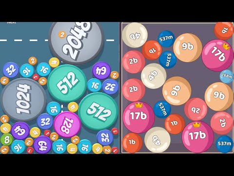 Merge Ball 2048 3D - New ASMR Gameplay (Colorful Balls Numbers, Level Up Jelly Suika 2048) Math Game