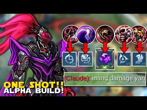 THIS NEW ONE-SHOT DELETE ALPHA BUILD WILL TRAUMATIZE YOUR ENEMIES | INSTANT META DELETE! | MLBB