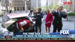 Fox's Brian Kilmeade gets locked in a Delorean for 'Back to the Future Day'