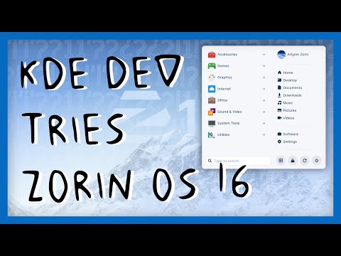 KDE Dev Tries Zorin OS 16: Touchpad gestures, Layouts and ... Pretty Colors!!