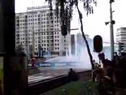 Albers super burnout in Rotterdam F1