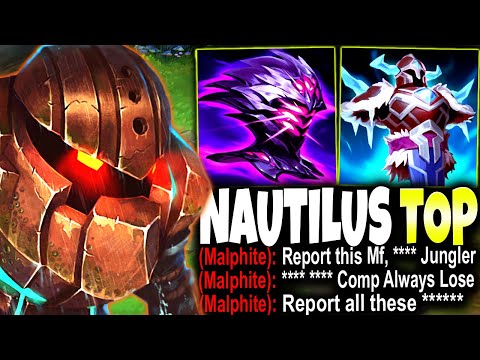 A Super Toxic Malphite Top met my IMMORTAL NAUTILUS BUILD and got DESTROYED 🔥 LoL Nautilus Gameplay