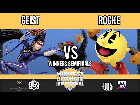 Midwest Ultimate Invitational - Winners Semifinals - Geist(Bayonetta) Vs. Rocke(Pac-Man)