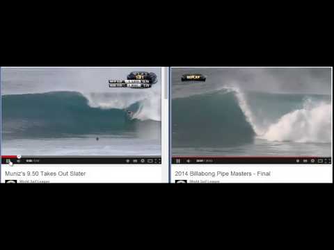 Muniz 9.5 x Wilson 9.7 comparison barrel Pipe masters 2014