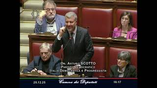 ARTURO SCOTTO INTERVIENE SULLA LEGGE DI BILANCIO 2026
