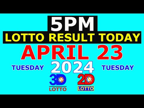 Lotto Result Today 5pm April 23 2024 (PCSO)