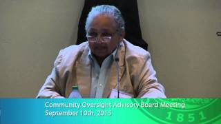 Community Oversight Advisory Board Meeting 09/10/15