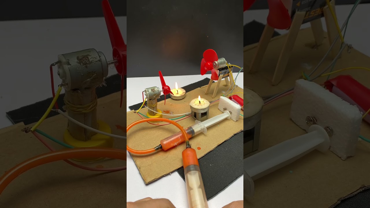 Dc motor fan project -science experiment project #dcmotor #tech #science #experiment #project #diy