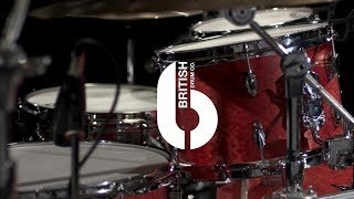 Video thumbnail for British Drum Co. Legend Series, Buckingham Scarlett with Jonathon Rodney, w/track | Gear4music demo by Gear4music Guitars