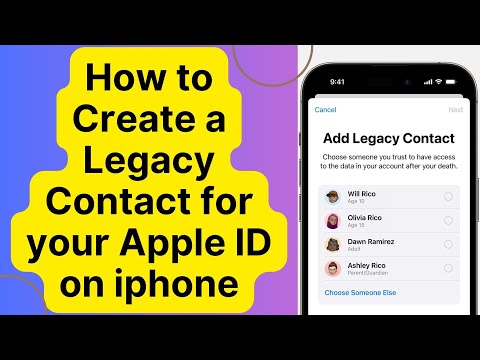 How to Create a Legacy Contact for your Apple ID on iphone