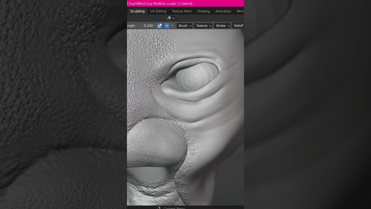 Sculpting A Yeti Like Creature   #cartoon #3dmodeling #design