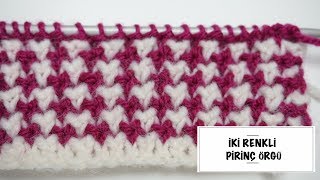 Battaniye, hırka, yelekte kullanabileceğiniz harika örgü modeli/ iki renkli pirinç örgü/Figen Ararat