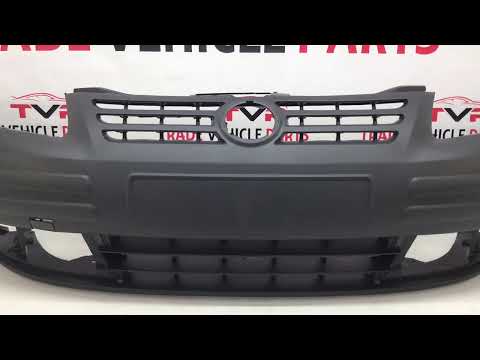Fits VW Caddy Van 2004-2010 Front Bumper Grey With Fog Lamp Holes video