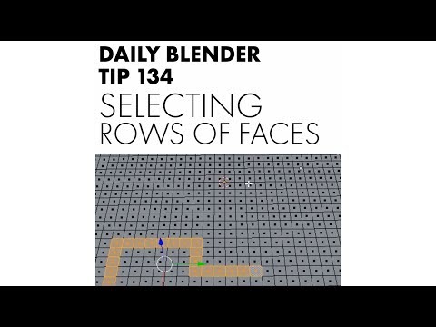 Daily Blender Tip 134 - Select Rows Of Faces Easily And Quickly