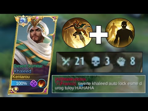 21 KILLS!! 🥶🚫 KHALEED 1ST/ULT + FLICKER IS BROKEN!! TOP GLOBAL DAMAGE TYPE KHALEED MLBB