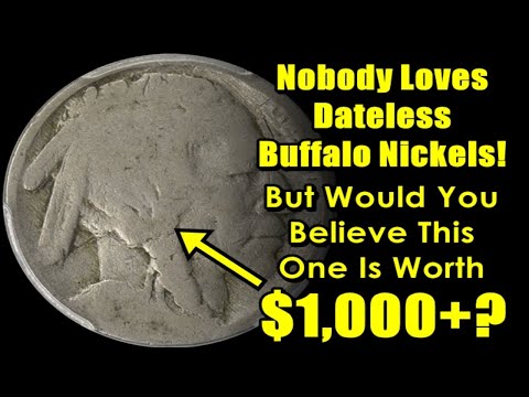 BEFORE YOU THROW THESE "DATELESS" BUFFALO NICKELS ASIDE...Look For The $1000+ Variety!!