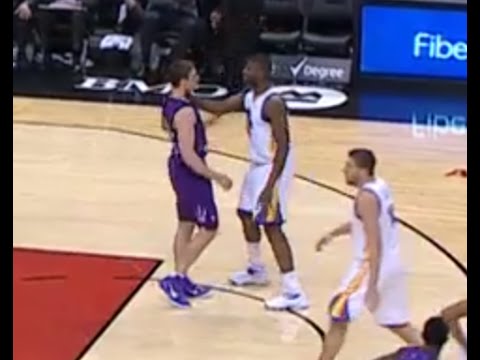 Festus Ezeli, Tyler Hansbrough ejected after scrapping: Warriors at Raptors
