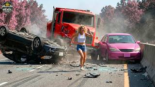 318 EPIC Idiots in Cars Moments Filmed Second Before Disaster | Best of the month