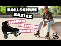 Rollschuh Tutorial für Anfänger - Anschieben, Bremsen ...