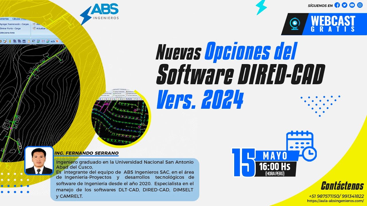 Webcast: Nuevas opciones del software DIRED-CAD 2024 - ABS Ingenieros