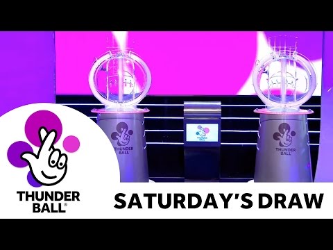 The National Lottery ‘Thunderball’ draw results from Saturday 7th May 2016