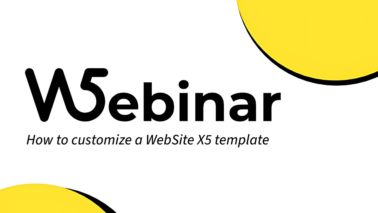 How to customize a WebSite X5 template