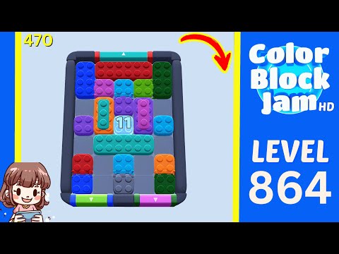 Color Block Jam Level 470 (864) Solution Walkthrough