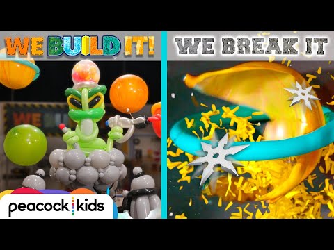 Building a Huge Balloon Alien +  NINJA STARS! I WE BUILD IT WE BREAK IT