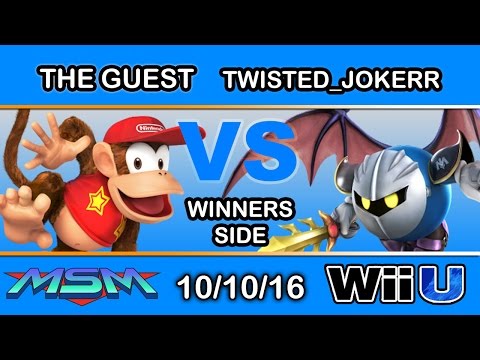 MSM 69 - The Guest (Diddy Kong) Vs. Twisted_Jokerr (Meta Knight) Winners Side - Smash Wii U