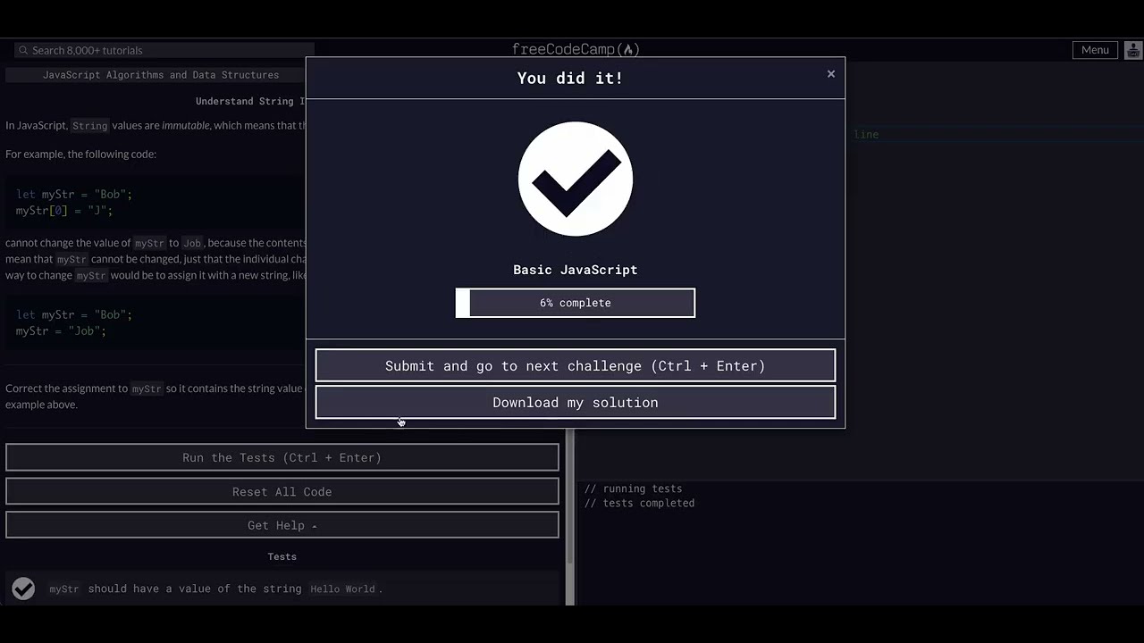 Understand String Immutability - Free Code Camp Help - Basic Javascript JavaScript Algorithms & Data