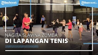 Aksi Lincah Nagita Slavina Zumba, Olahraga Bareng Karyawannya