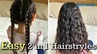 Easy 2 in 1 Heatless Hairstyles for Long Hair! - itsMommysLife