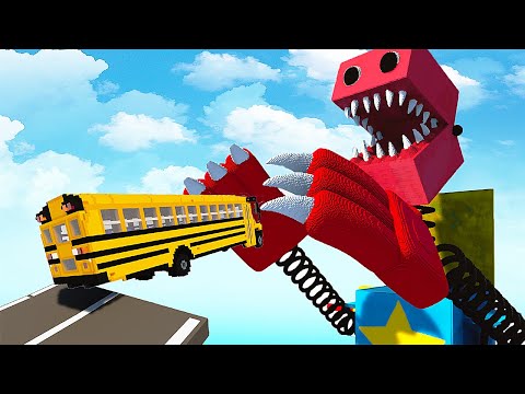 Cars vs Boxy Boo ( Poppy Playtime ) Teardown