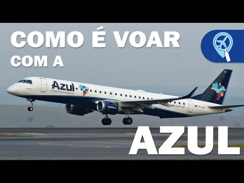 Thumbnail do vídeo: Como é Voar com a Azul de Guarulhos para Brasília no Espaço Azul | AZU 2925 | Embraer E195