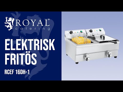 video - Fritös - Dubbel - 2 x 16 liter med avtappningskran