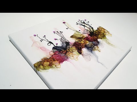 Alcohol Ink Demo on Canvas ( nr 62 )